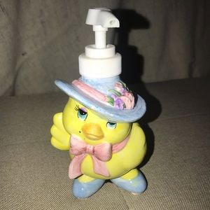 Ceramic chick soap dispenser